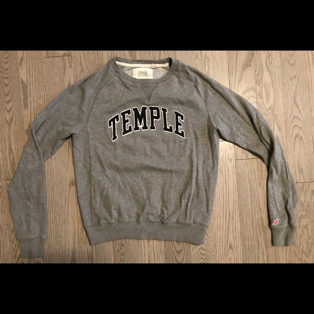 Temple University League Gray Crew Sweatshirt